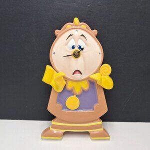 Beauty & The Beast-Cogsworth Ceramic Clock Disney- Schmid -Hand Painted Vintage
